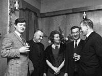 Creagh House Agriculture Institute,1966. - Lyons0006073.jpg  From left to right   Brian O' Loughlin, Headford. Priest's name unknown, Mr & Mrs Pat Daly &  Fr Joe Moran.  Creagh House Agriculture Institute,1966. : 196612 Creagh House Agriculture Institute 3 .tif, Functions 1966, Lyons collection, Travellers Friend Hotel