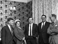 Meeting of Business people. - Lyons0006082.jpg  Meeting held in Belclare House. On the left Jeff O' Malley. Right Stephen Walsh with Gouldings' personnel. Gouldings fertiliser company. : 196612 Meeting of Business people 2 .tif, Functions 1966, Lyons collection