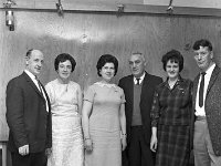 P & T Staff Dinner, 1967 - Lyons0006203.jpg  Tommy & Mrs Rothery, ?,?, Seanie Flynn &  Mrs Flynn.  P & T Staff Dinner, 1967 : 19670112 P & T Staff Dinner 6.tif, Functions 1967, Lyons collection