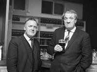 Westport Vintners Dinner in Belclare House , 1968. - Lyons0006509.jpg  Mick Oakley, Tubber Hill & Tommy Giblin, High St. Tommy Giblin was member of Western Urban Council. Westport Vintners Dinner in Belclare House , 1968. : 19680206 Westport Vintners Dinner in Belclare House 11.tif, Functions 1968, Lyons collection