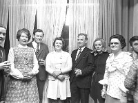 Mc Dermotts Dinner, 1973.. - Lyons0007599.jpg  Included in this photo; second from the left Mrs Chris Connaughton, Achill Sound; Pete Joe Corcoran and Mai Corcoran, Castlecourt Hotel; Chris Connaughton, Achill Sound Hotel and Mrs Mc Dermott.  Mc Dermotts Dinner, 1973. : 19730221 Mc Dermotts Dinner 2.tif, Breaffy House Hotel, Functions 1973, Lyons collection