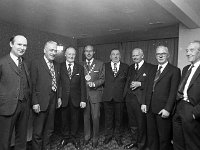 Workers Union Congress Dinner , 1973. - Lyons0007652.jpg  Union officials with the National President. Workers Union Congress Dinner , 1973. : 19730422 Workers Union Congress Dinner 5.tif, Functions 1973, In the Travellers Friend, Lyons collection