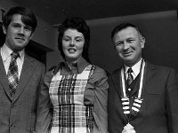 St Coleman's Claremorris PPU Dinner  , 1973.. - Lyons0007686.jpg  The President of the PPU with two friends.  St Coleman's Claremorris PPU Dinner  , 1973. : 19731123 St Coleman's PPU Dinner 2.tif, Functions 1973, In Breaffy House, Lyons collection