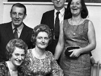 St Coleman's Claremorris PPU Dinner  , 1973.. - Lyons0007690.jpg  Michael and Mrs Reidy, Claremorris with three friends.  St Coleman's Claremorris PPU Dinner  , 1973. : 19731123 St Coleman's PPU Dinner 6.tif, Functions 1973, In Breaffy House, Lyons collection