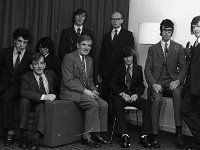 Lastra Dinner in Hotel Westport  , 1973. - Lyons0007715.jpg  Standing Mr Peter Horvath with eight of his staff male members.  Lastra Dinner in Hotel Westport  , 1973. : 19731207 Lastra Dinner in Hotel Westport 4.tif, Functions 1973, Lyons collection