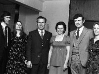 Mayo County Council Machinery Yard Dinner , 1973. - Lyons0007735.jpg  Included in this photo is Joe O' Malley third from the left and Mrs O' Malley; Mr and Mrs Tom Rice, Castlebar. Mayo County Council Machinery Yard Dinner , 1973. : 19731221 Mayo County Council Machinery Yard Dinner 2.tif, Functions 1973, Lyons collection