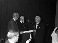 - Lyons0007873.jpg  Mr Joe Mulrooney, Western Care and mr Michael Joe Egan, founder of Western Care at the official presentation at the dinner. : 1974 Functions, 19740313 Sisters of St John of God Presentation Dinner 3.tif, Lyons collection