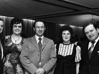 - Lyons0007896.jpg  L-R : Donal and Teresa Downes, Galway; Henry Downes and his wife, Castlebar and Michael Mc Dermott, Castlebar. : 1974 Functions, 19740322 Mc Dermott's Dinner in Breaffy House Hotel 2.tif, Lyons collection