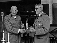 Order of Malta Dinner, Belclare House, 1966. - Lyons00-20961.jpg  Captain William Lyons receiving an award from Dr Mc Hugh from the Galway unit. : 19661208 Order of Malta Dinner in Belclare House 1.tif, Lyons collection, Order of Malta