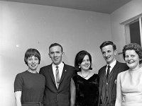 Order of Malta Dinner, Belclare House, 1966. - Lyons00-20963.jpg  L-R : Mary Hughes, Padraic Cusack, Mabel Lyons, Martin Hughes and Catherine Cusack. : 19661208 Order of Malta Dinner in Belclare House 3.tif, Lyons collection, Order of Malta