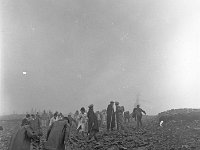 Pilgrimage Day on Croagh Patrick, 1972. - Lyons00-21019.jpg  Climbing through the mist. Knights of Malta in attendance. : 197207 Pilgrimage Day on Croagh Patrick 25.tif, Lyons collection, Order of Malta