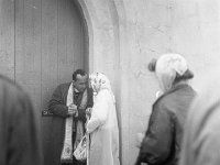 Pilgrimage Day on Croagh Patrick, 1972. - Lyons00-21023.jpg  Fr Pat Kelly hearing confessions a native of Westport who spent all his priestly life in Africa. : 197207 Pilgrimage Day on Croagh Patrick 29.tif, Lyons collection, Order of Malta