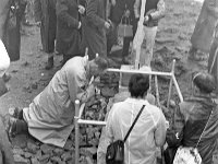 Pilgrimage Day on Croagh Patrick, 1972. - Lyons00-21029.jpg  Pilgrims at St. Patrick's bed. : 197207 Pilgrimage Day on Croagh Patrick 7.tif, Lyons collection, Order of Malta