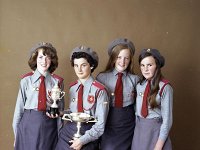 Order of Malta Westport, 1997. - Lyons00-21051.jpg  Four girls from the Order of Malta Westport with Cups which they won at competitions. : 197707 Order of Malta Westport.tif, Lyons collection, Order of Malta