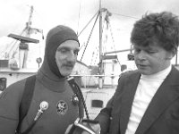 Irish Press Photo 1972 - Lyons00-21455.jpg  Terry O' Sullivan page. Derek Noble diver checking his diving equipment before a dive. : 19720527 Terry O' Sullivan page 3.tif, Irish Press, Lyons collection