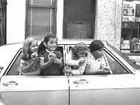 Irish Press Photo 1972 - Lyons00-21468.jpg  Killybegs Deep Sea-Angling Festival. Four young Killybegs girls enjoying their apples. Irish Press Terry O' Sullivan page. : 19720819 Killybegs Deep Sea-Angling Festival 8.tif, Irish Press, Lyons collection