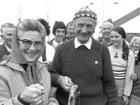 Irish Press Photo 1972 - Lyons00-21469.jpg  Killybegs Deep Sea-Angling Festival. Maureen and her husband Taoiseach Jack Lynch with their catch. Irish Press Terry O' Sullivan page. : 19720819 Killybegs Deep Sea-Angling Festival 9.tif, Irish Press, Lyons collection