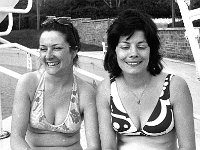 Irish Press Photo 1975 - Lyons00-21491.jpg  The O' Gorman sisters from Mulranny enjoying the salt water pool at the Great Southren Hotel Mulranny. : 19750510 Terry O' Sullivan in Mulranny 3.tif, Irish Press, Lyons collection