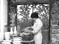 Irish Press Photo 1980 - Lyons00-21511.jpg  A potter at work in Joe Colohan's pottery shop in Keel Achill. : 19800930 St Lucy Sisters in Newport 5.tif, Irish Press, Lyons collection