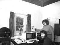 Irish Press Photo, 1982. - Lyons00-21530.jpg  Michael and Jeanette Bloor, Ballycroy. In 1982 they had advanced computer knowledge and equipment. : 198201 Michael & Jeanette Bloor 2.tif, Irish Press, Lyons collection