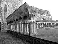 Irish Times photo, 1979. - Lyons00-21540.jpg  Ballintubber Abbey cloisters. : 19790903 Ballintubber Cloisters 2.tif, Irish Times, Lyons collection