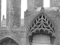 Irish Times photo, 1979. - Lyons00-21542.jpg  Decorative tomb in Straide. : 19790903 Decorative tomb in Straide Abbey.tif, Irish Times, Lyons collection