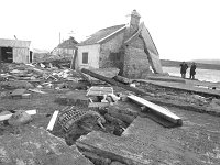 Irish Times photo, 1991. - Lyons00-21626.jpg  The storm damage to a fisherman's cottage, Achill, Co. Mayo. : 19910108 Fisherman's cottage 2.tif, Irish Times, Lyons collection
