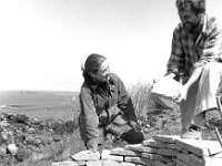 Irish Times photo, 1993. - Lyons00-21637.jpg  Sculptor working on his project. : 19930623 Sulptor Trail 1.tif, Irish Times, Lyons collection