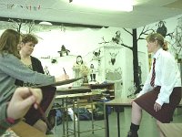 Irish Times photo, 1994. - Lyons00-21647.jpg  A student posing for her portrait in Mount St Michael Secondary School. : 199411 Mount St Michael Claremorris 2.tif, Irish Times, Lyons collection