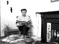 Irish Times photo, 1995. - Lyons00-21656.jpg  Fr Kevin Hegarty photographed in his parish house in Shanahee, Belmullet for the Irish Times. He was dismissed as editor of Intercom a magazine for the Irish priests and moved to a remote parish in North Mayo because he was the first priest to seek an inquiry into child abuse by the Irish clergy. : 199501 Fr Kevin Hegarty 1.tif, Irish Times, Lyons collection